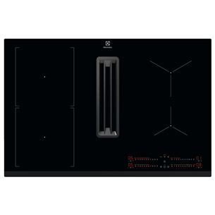 Electrolux 600 Bridge, 78 cm, must - Integreeritav induktsioonpliidiplaat õhupuhastiga