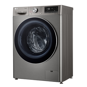 LG, Slim Steam, 8.5 kg / 5 kg, depth 47.5 cm, 1200 rpm, silver - Washer-Dryer Combo