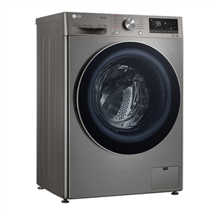 LG, Slim Steam, 8.5 kg / 5 kg, depth 47.5 cm, 1200 rpm, silver - Washer-Dryer Combo