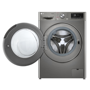 LG, Slim Steam, 8.5 kg / 5 kg, depth 47.5 cm, 1200 rpm, silver - Washer-Dryer Combo