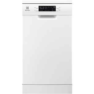 Electrolux 600 Slim, 10 комплектов посуды, ширина 44,6 см, белый - Отдельностоящая посудомоечная машина ESS43210SW