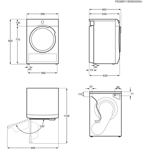 AEG 9000 Seeria, soojuspump, 9 kg, sügavus 63,8 cm - Pesukuivati