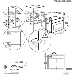 Electrolux, mikrolainefunktsiooniga, 49 L, must - Integreeritav ahi