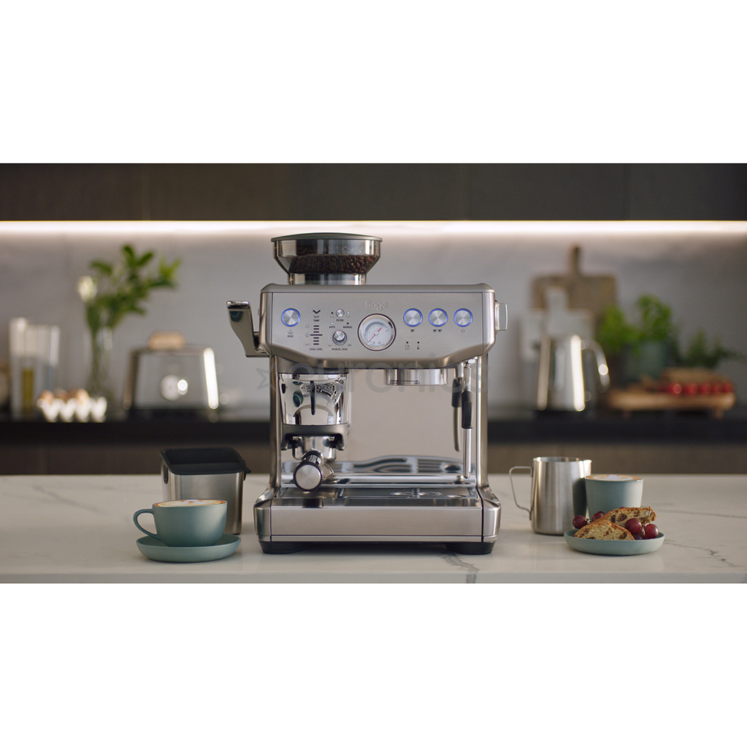 Sage the Barista Express Impress, roostevaba teras - Poolautomaatne espressomasin