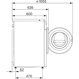 Miele W1 Active, 7 kg, sügavus 60 cm, 1400 p/min - Eestlaetav pesumasin