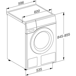 Miele W1 Active, 7 kg, sügavus 60 cm, 1400 p/min - Eestlaetav pesumasin