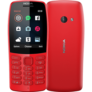 Nokia 210, punane - Mobiiltelefon 16OTRR01A02