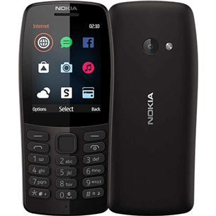 Nokia 210, must - Mobiiltelefon 16OTRB01A05