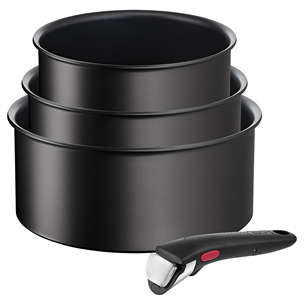 Tefal Ingenio Unlimited, black - 3-piece Saucepans set + handle L7639102