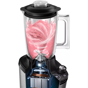 Philips 7000 Series, 1500 W, silver - Blender + 2 tumblers