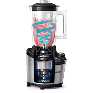 Philips 7000 Series, 1500 W, silver - Blender + 2 tumblers