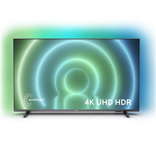 Philips LCD 4K UHD, 70", feet stand, gray - TV 70PUS7906/12