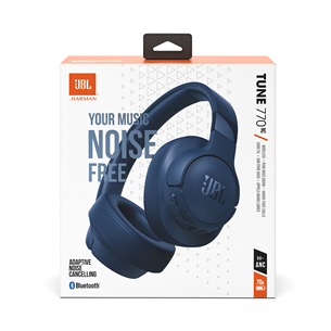 JBL Tune 770NC, adaptive noise cancelling, blue - Wireless over-ear headphones