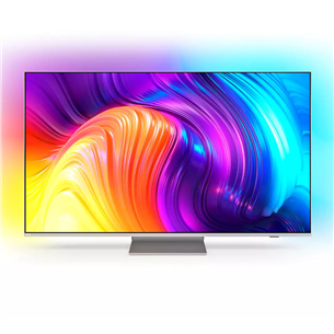 Philips The One PUS8857, 50", 4K UHD, LED LCD, центральная подставка, серебристый - Телевизор