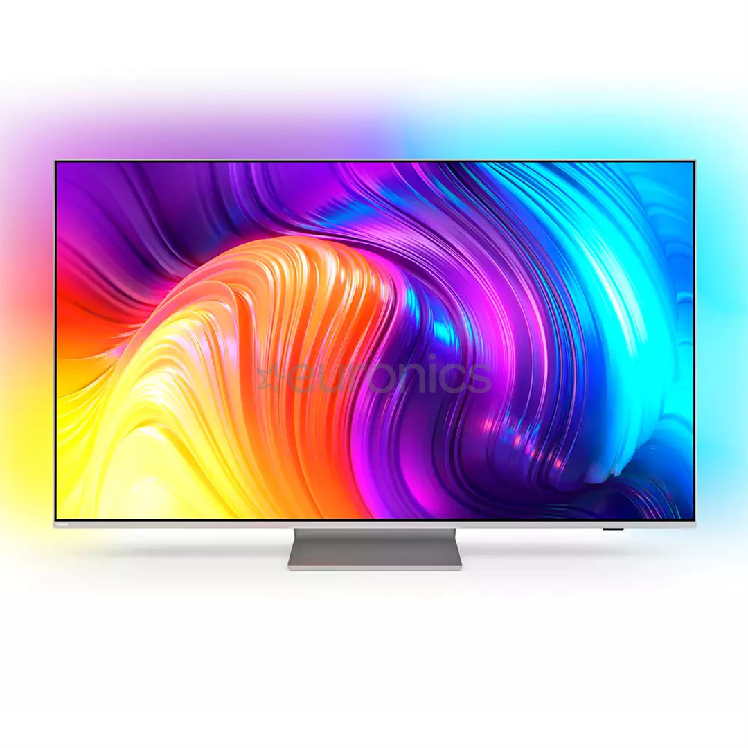 Philips The One PUS8857, 65", 4K UHD, LED LCD, central stand, silver - TV