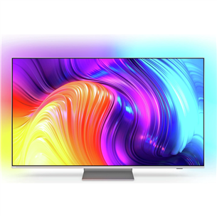 Philips The One PUS8807, 43", 4K UHD, LED LCD, central stand, silver - TV