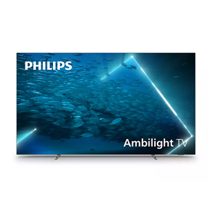 Philips OLED707, 55", 4K UHD, OLED, jalad äärtes, hõbedane - Teler