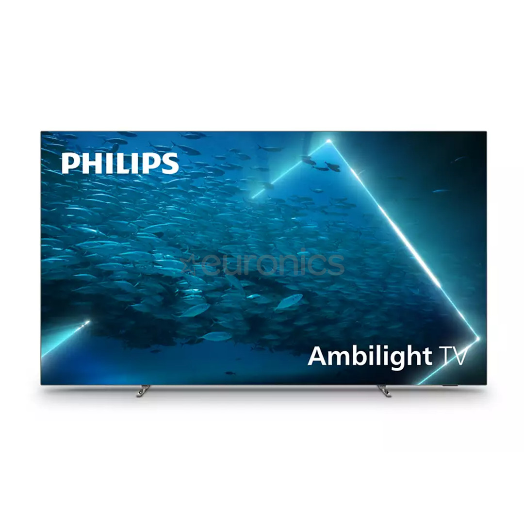 Philips OLED707, 65", 4K UHD, OLED, jalad äärtes, hõbedane - Teler