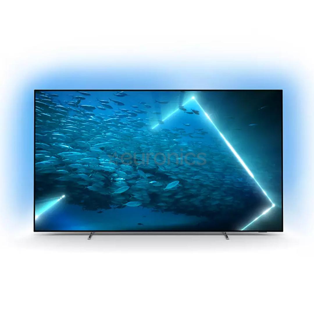 Philips OLED707, 65", 4K UHD, OLED, jalad äärtes, hõbedane - Teler