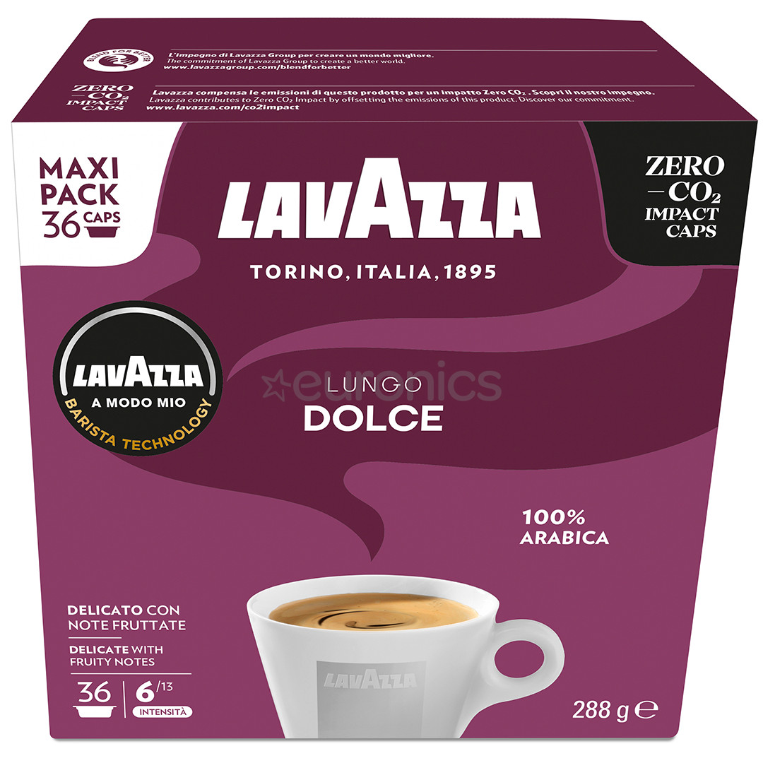 Lavazza A Modo Mio Lungo Dolce, 36 pcs - Coffee capsules