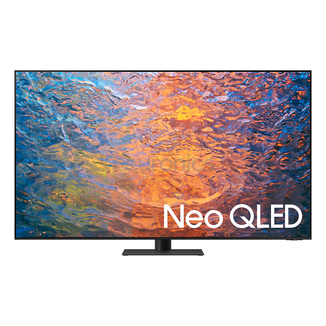 Samsung QN95C, 85'', 4K UHD, Neo QLED, jalg keskel, must - Teler