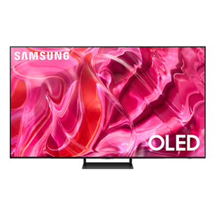 Samsung S90C, 77", 4K UHD, OLED, центральная подставка, черный - Телевизор