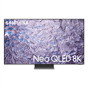 Samsung QN800C, 65", 8K, Neo QLED, jalg keskel, must - Teler