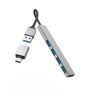 Hama USB Hub, 4x USB 3.2 Gen 1, USB-C adapter, hall - USB jagaja
