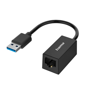 Hama Network Adapter, USB-A -> LAN, black - Adapter 00300024
