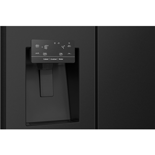 Hisense, No Frost, Vee- ja jääautomaat, 632 L, 179 cm, must - SBS-Külmik