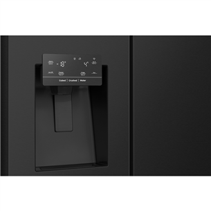 Hisense, No Frost, Water & Ice dispenser, 632 L, 179 cm, black - SBS-Refrigerator