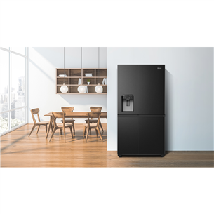 Hisense, No Frost, Water & Ice dispenser, 632 L, 179 cm, black - SBS-Refrigerator