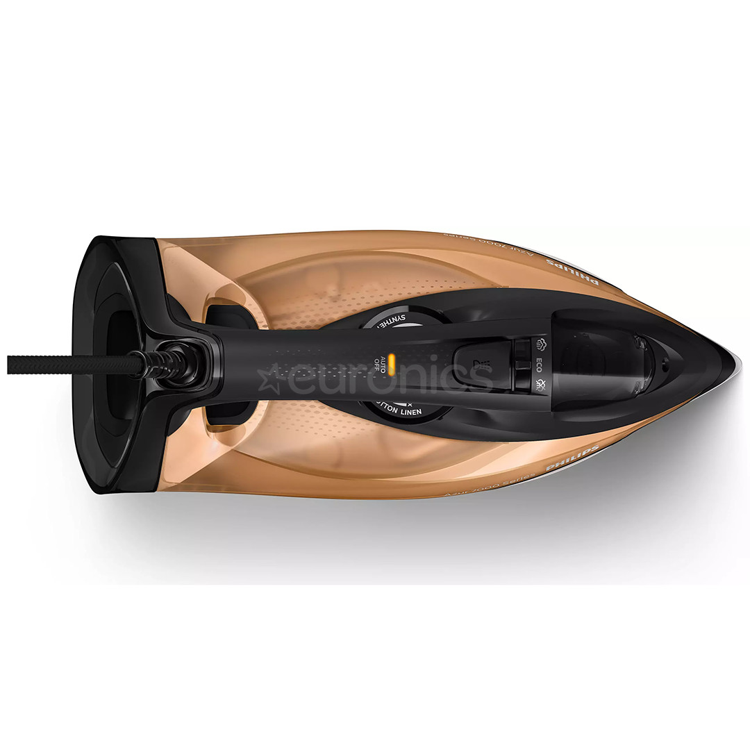 Philips Azur 7000 Series, 2800 Вт, черный/золотистый - Паровой утюг