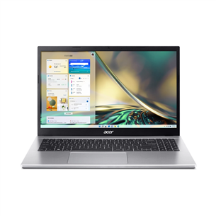 Acer Aspire 3, 15,6", i3, 8 GB, 256 GB, W11S, hõbe - Sülearvuti