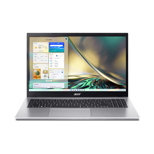 Acer Aspire 3, 15,6", i3, 8 ГБ, 256 ГБ, W11S, серебристый - Ноутбук