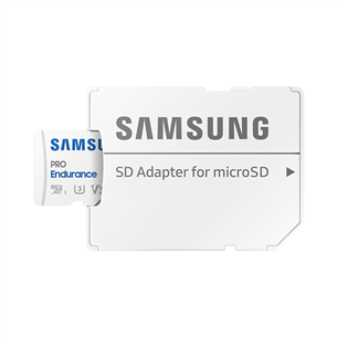 Samsung PRO Endurance, microSDXC + SD adapter, 128 GB, valge - Mälukaart