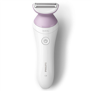 Philips Lady Shaver Series 6000, märg- ja kuivkasutus, valge/lilla - Juhtmevaba raseerija