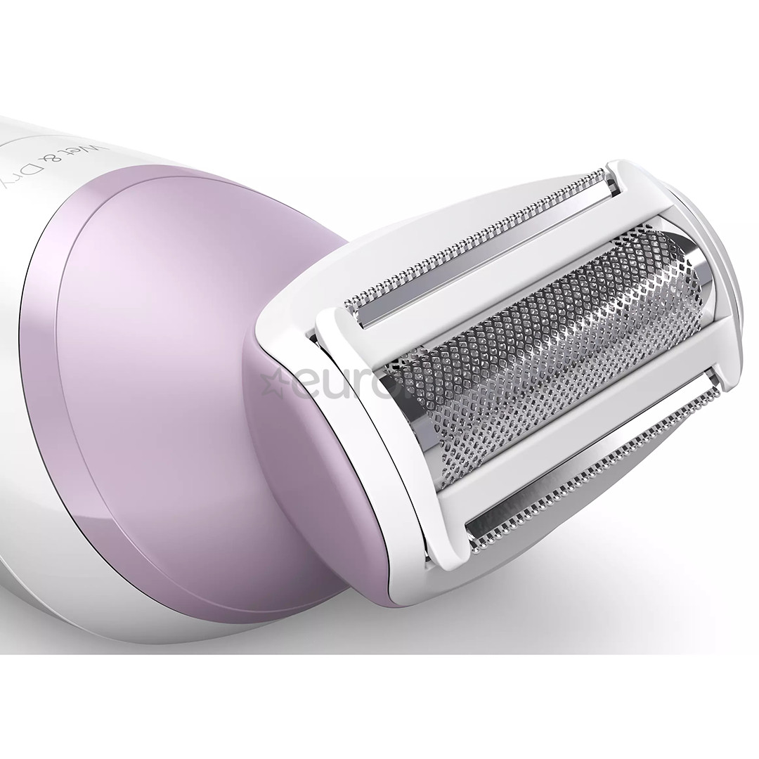 Philips Lady Shaver Series 6000, märg- ja kuivkasutus, valge/lilla - Juhtmevaba raseerija