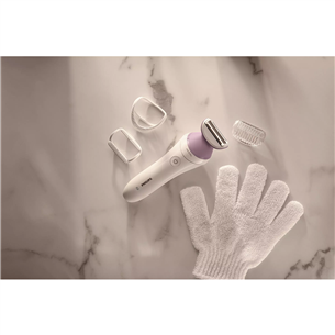 Philips Lady Shaver Series 6000, wet & dry, white/lilac - Cordless shaver