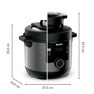 Tefal Turbo Cuisine & Fry, 1200 W, must - Multi- ja survekeetja