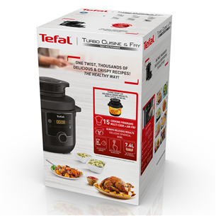 Tefal Turbo Cuisine & Fry, 1200 W, black - Pressure cooker