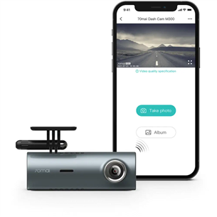 70mai Dash Cam M300, 1296P, WiFi, tumesinine - Videoregistraator