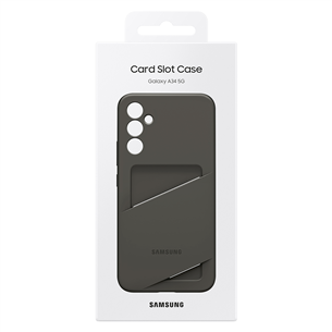 Samsung Card Slot Cover, Galaxy A34, kaarditaskuga, must - Ümbris