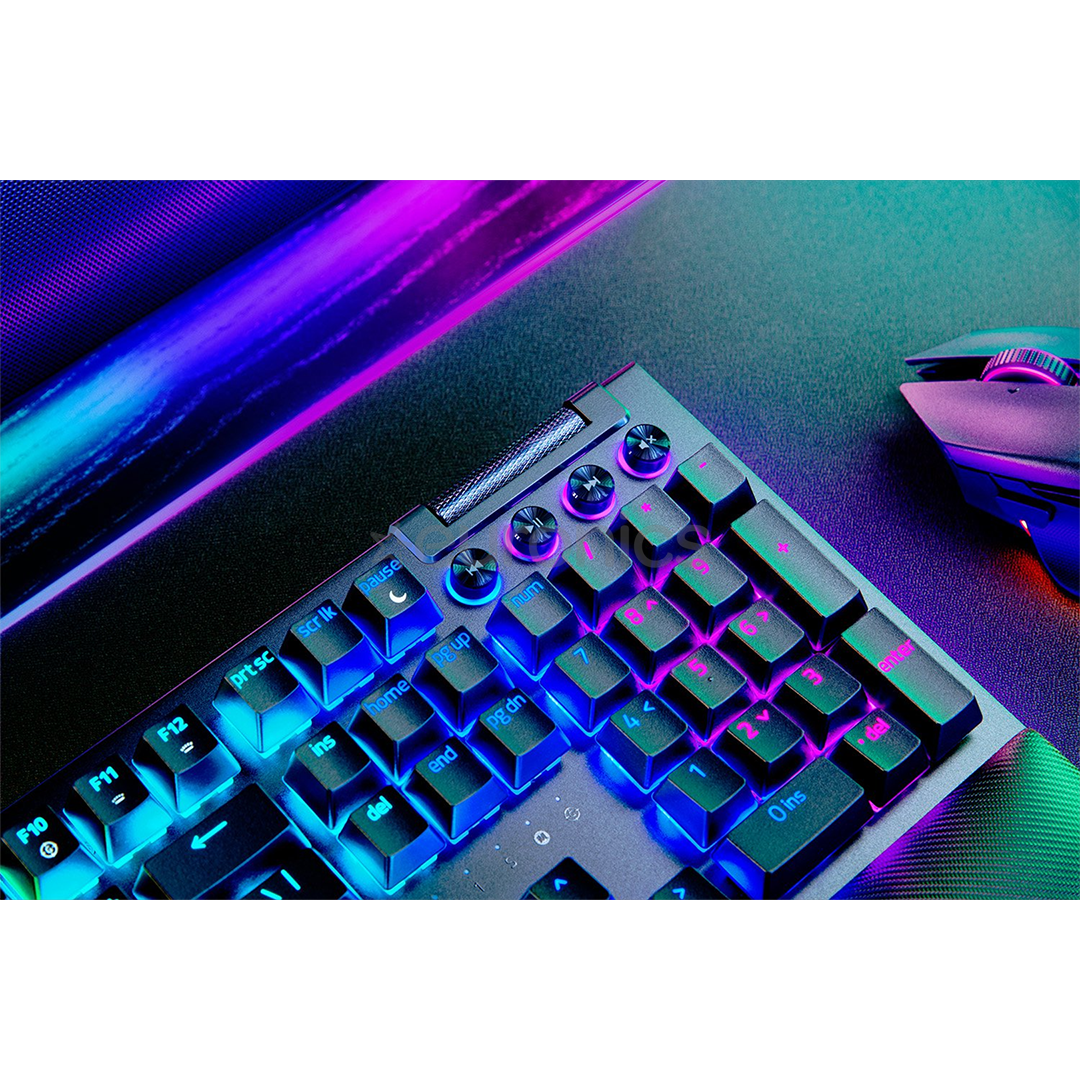 Razer BlackWidow V4 Pro, Green Switch, mechanical, US, black - Keyboard