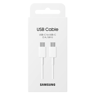 Samsung, USB-C - USB-C, 3 A, 1.8 m, valge - Kaabel