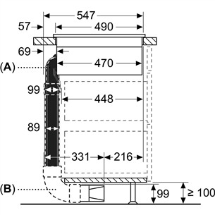 Bosch, 60 cm - Retsirkulatsioonikomplekt