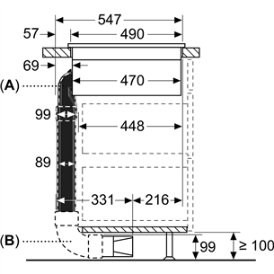 Bosch, 60 cm - Recirculation kit