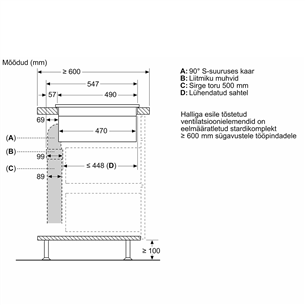 Bosch, 60 cm - Recirculation kit
