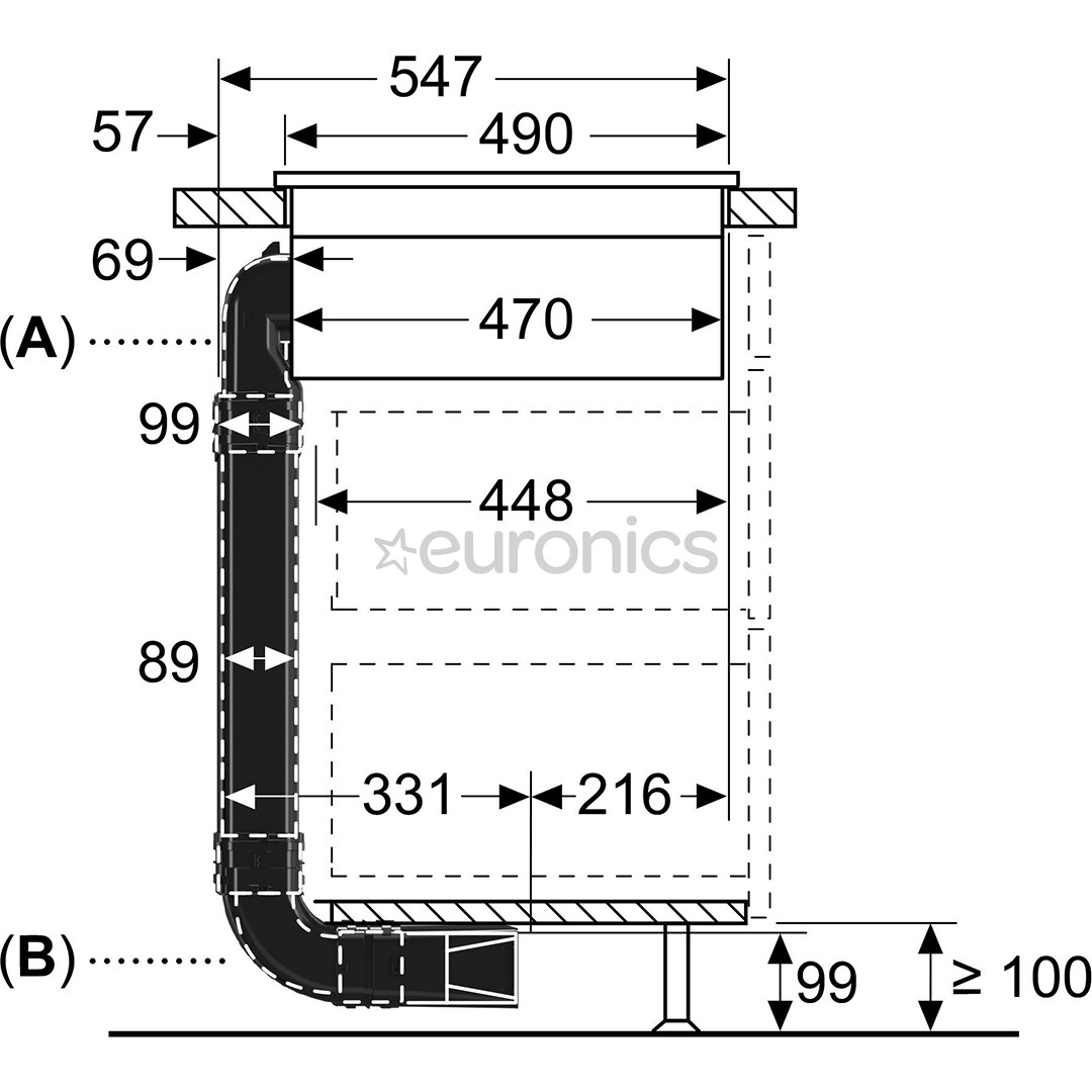 Bosch, 60 cm - Retsirkulatsioonikomplekt