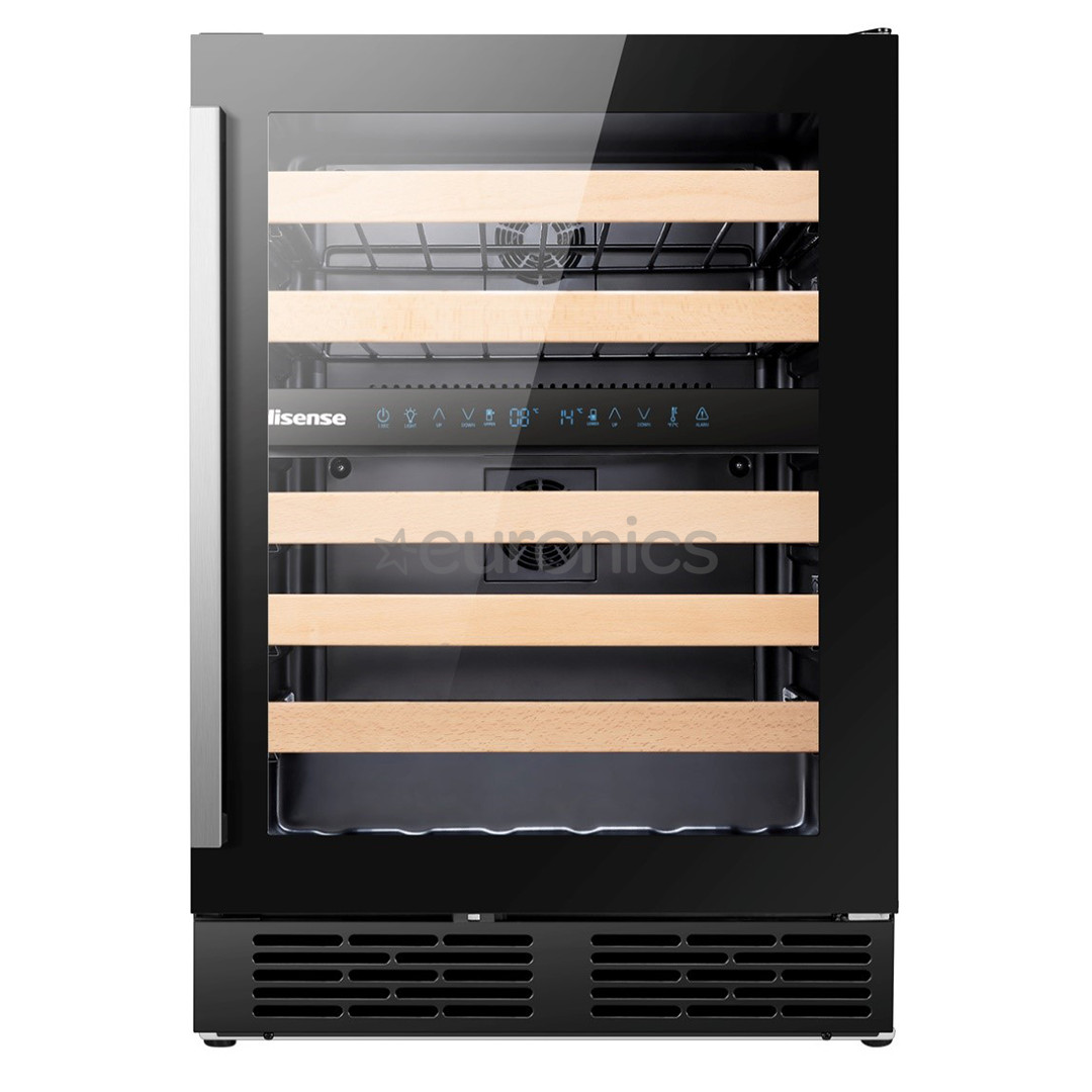 Hisense, capacity: up to 46 bottles, black - Wine cooler